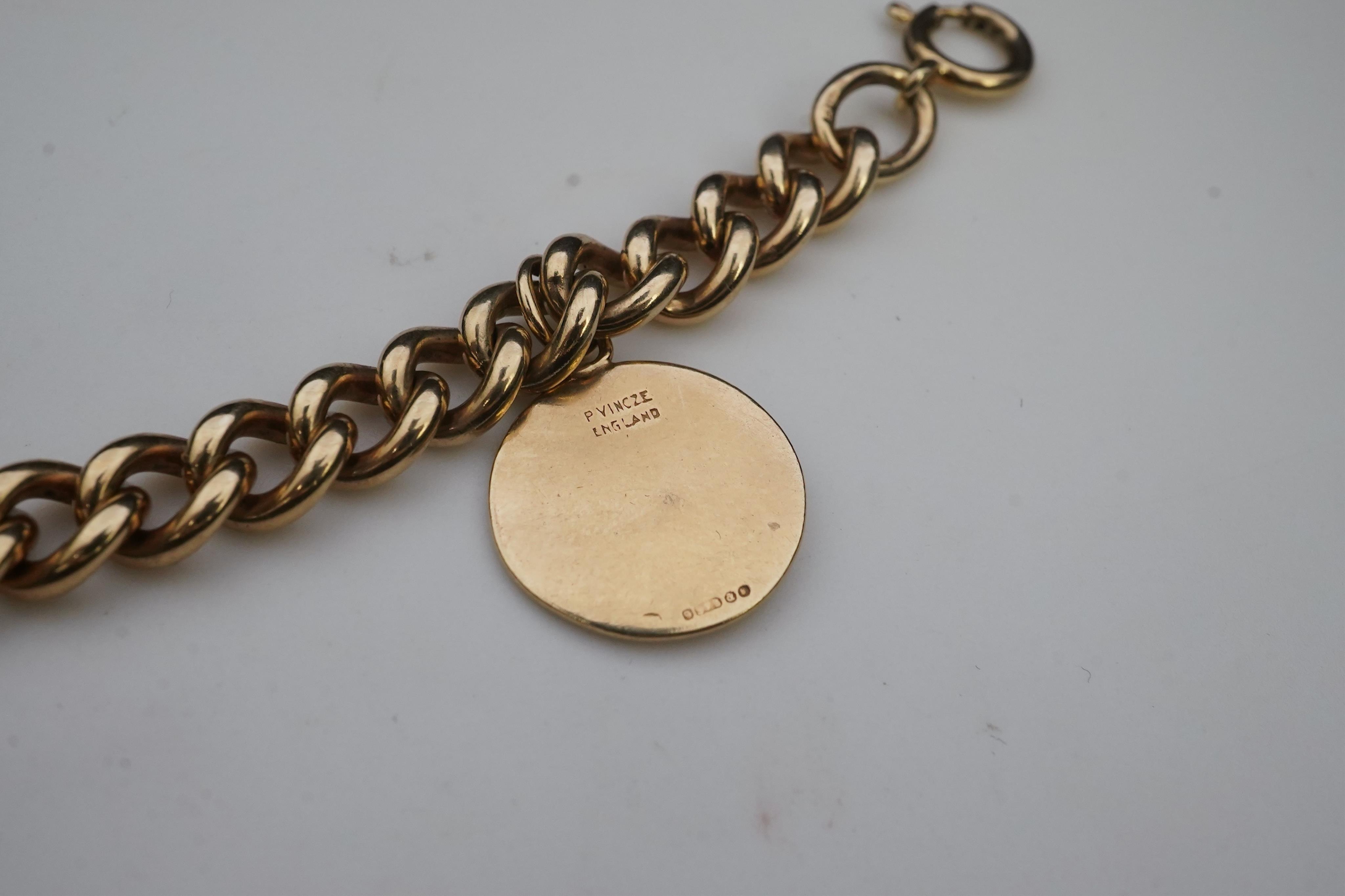 A 9ct gold charm bracelet, circa 1997